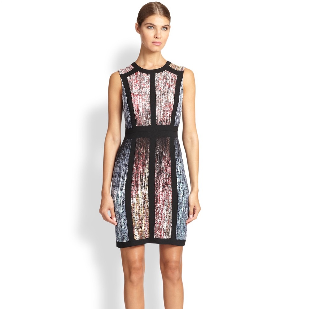 BCBGMaxAzria Printed Panel Dress